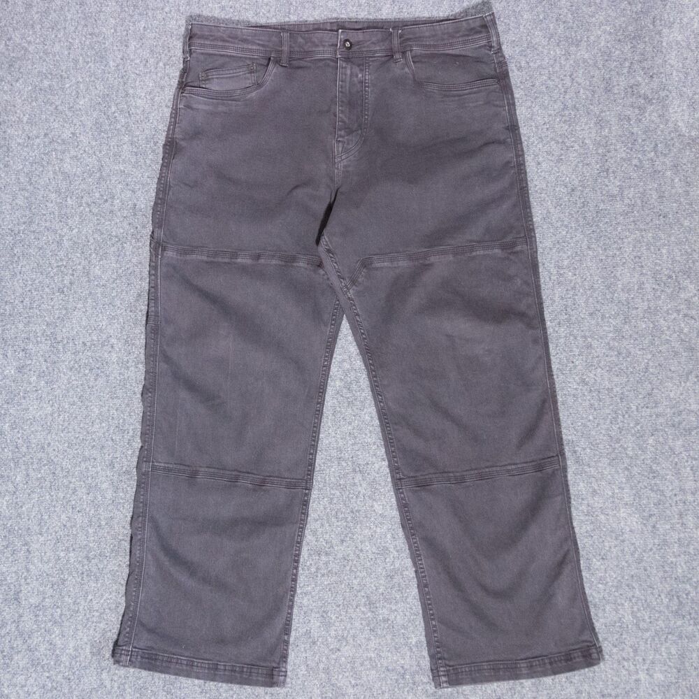 PrAna Station Double Knee Carpenter Pants Charcoal Men's 38x29 Stretch Workwear